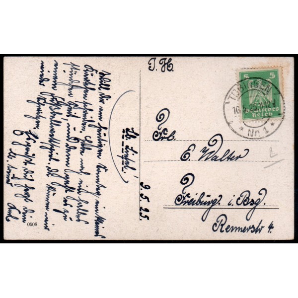 1925 TARİHLİ - ALMAN PULLU - KADIN TEMALI KARTPOSTAL (Yüksek kondisyonda)