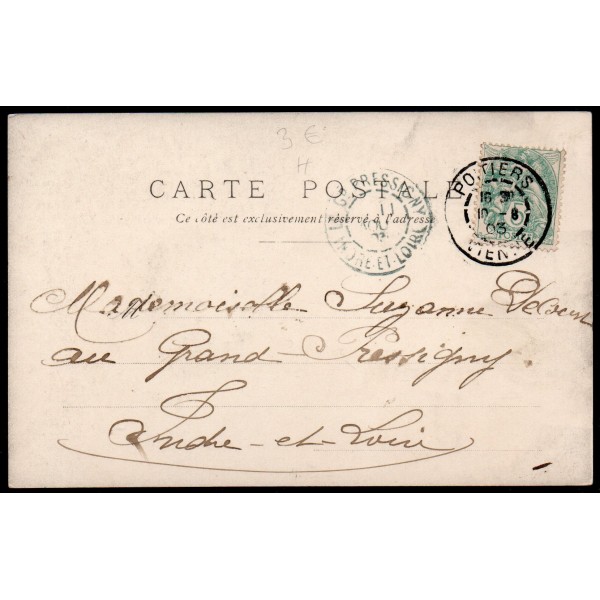 1903 TARİHLİ - FRANSIZ PULLU - KADIN TEMALI KARTPOSTAL (Yüksek kondisyonda)